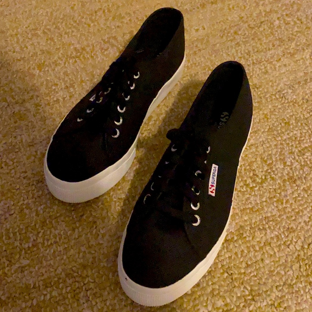 Superga Platform Sneakers - black, 40